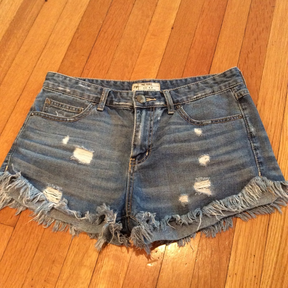 Free People Frayed Jean shorts